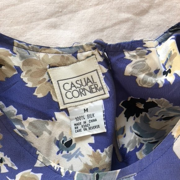 Vintage Cropped Silk Floral Tank - Picture 3 of 3